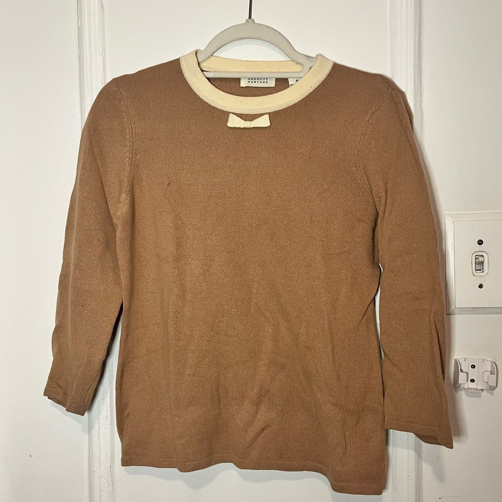Vintage Barney’s bow detail cashmere sweater